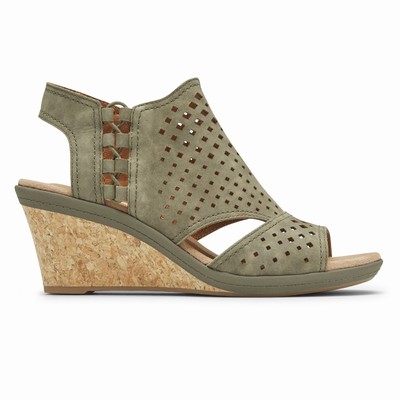 Rockport Cobb Hill Janna 2 Wedges Damen Grün ATN-645971